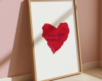 Vous avez toujours aimé, TÉLÉCHARGEMENT NUMÉRIQUE, idée cadeau, oeuvre d'art pour couple, impression d'amour