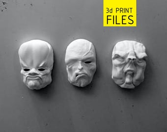 Paquete de imanes de ciencia ficción para el refrigerador, vol. 01: archivos para impresión 3D: Big Boss Man, Incredible Melting Man y Not a Vogon