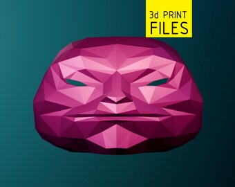 BuddhaBoy - Máscara Low Poly (Serie 01.1) - Archivos STL y 3MF para impresión 3D