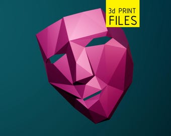 Loki - MÁSCARA Low Poly (Serie 01.3) - Archivos STL y 3MF para impresión 3D