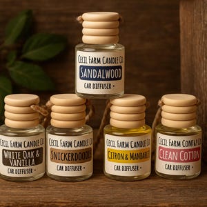 Handmade Car Diffuser – Multiple Fragrances | Locally Made in NC | Eco-Friendly | Long-Lasting Freshener