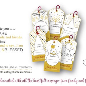Christmas Tags Printable. Fill-in Gift Tags for Messages, Wishes ...