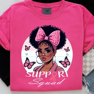 Cancer Warrior Gift, Cancer Survivor Black Women Tee, Breast Cancer Warrior, Survivor Queen Black Woman, Pink Ribbon Shirt, Digital PNG