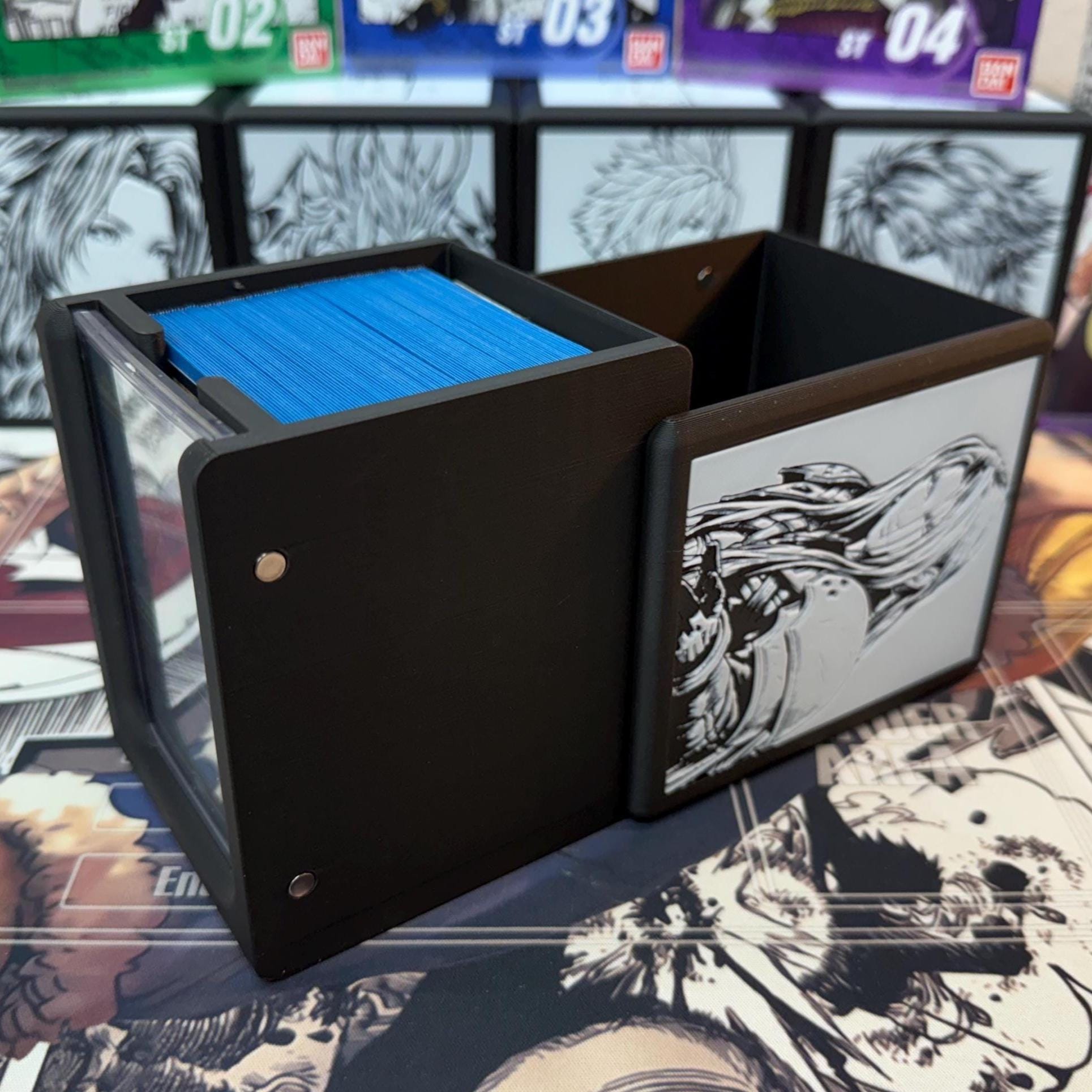 MTG Sephiroth Themed Hinged Commander Deck Box With Mini Snap