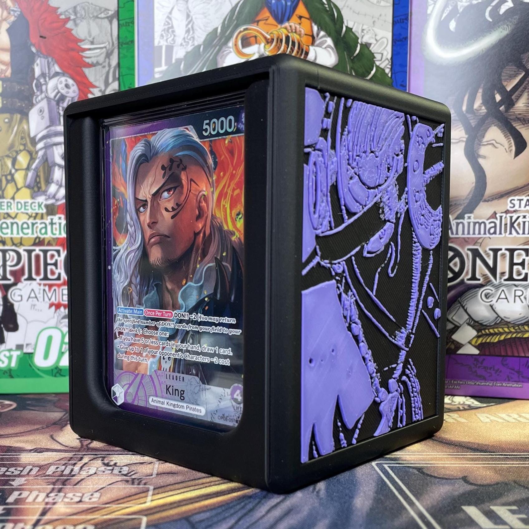 OPTCG DOUBLE WINDOWED King Themed Deck Box!!! - Etsy
