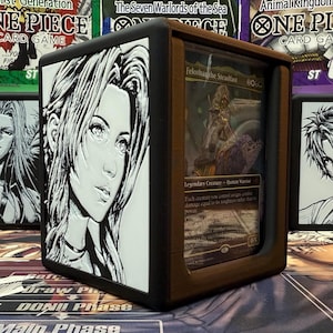 MTG Aerith-tema Hinged Commander-däckslåda med mini-snäppning!!!