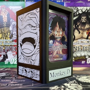Boîte de présentation OPTCG Gear 5 Luffy à double fenêtre avec compartiment DICE !!!!
