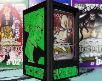 OPTCG Shanks Themed Double Windowed Display Deck Box With DICE Compartment!!!!