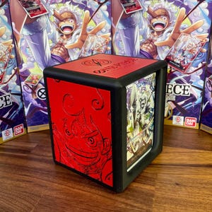 OPTCG DOUBLE WINDOWED Gear 5 Luffy Themed Deck Box!!! afbeelding 2