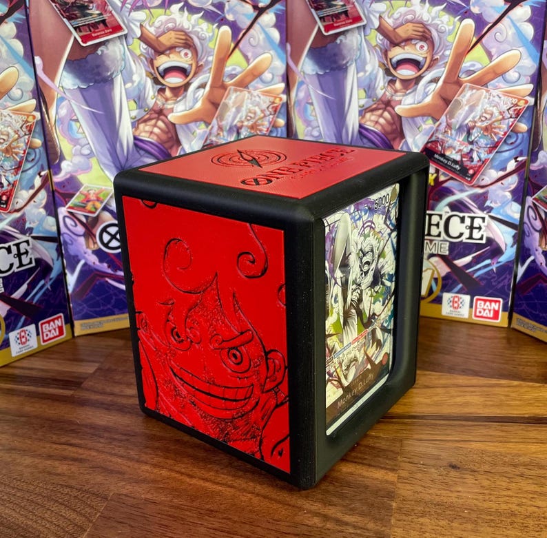 OPTCG DOUBLE WINDOWED Gear 5 Luffy Themed Deck Box!!! afbeelding 2