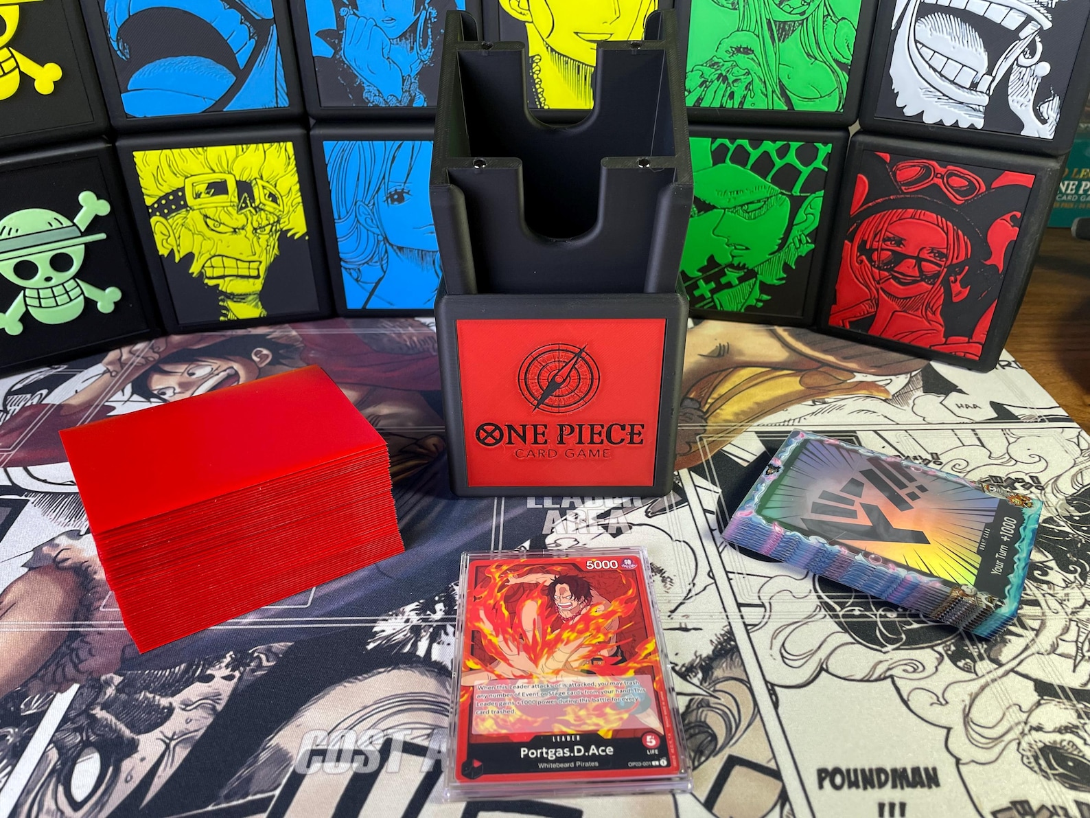 OPTCG DOUBLE WINDOWED Portgas D. Ace Themed Deck Box!!! - Etsy
