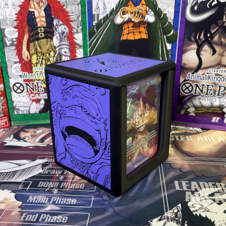 OPTCG DOUBLE WINDOWED Gear 5 Luffy Themed Deck Box!!! afbeelding 7