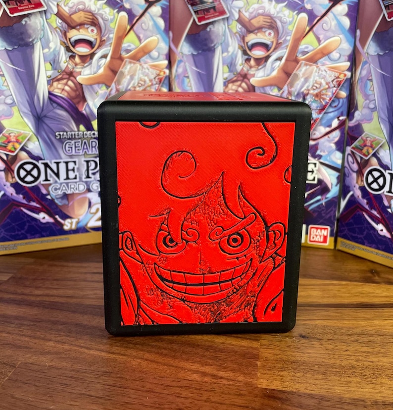 OPTCG DOUBLE WINDOWED Gear 5 Luffy Themed Deck Box!!! afbeelding 4