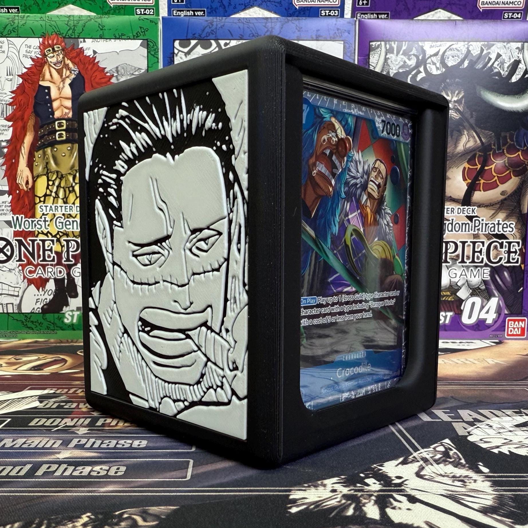 OPTCG DOUBLE WINDOWED Crocodile Themed Deck Box!!! - Etsy