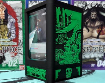 OPTCG Brook Themed Double Windowed Display Deck Box With DICE Compartment!!!!