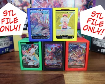 STL FILE Only! OPTCG Affordable Double Windowed Deck Box!