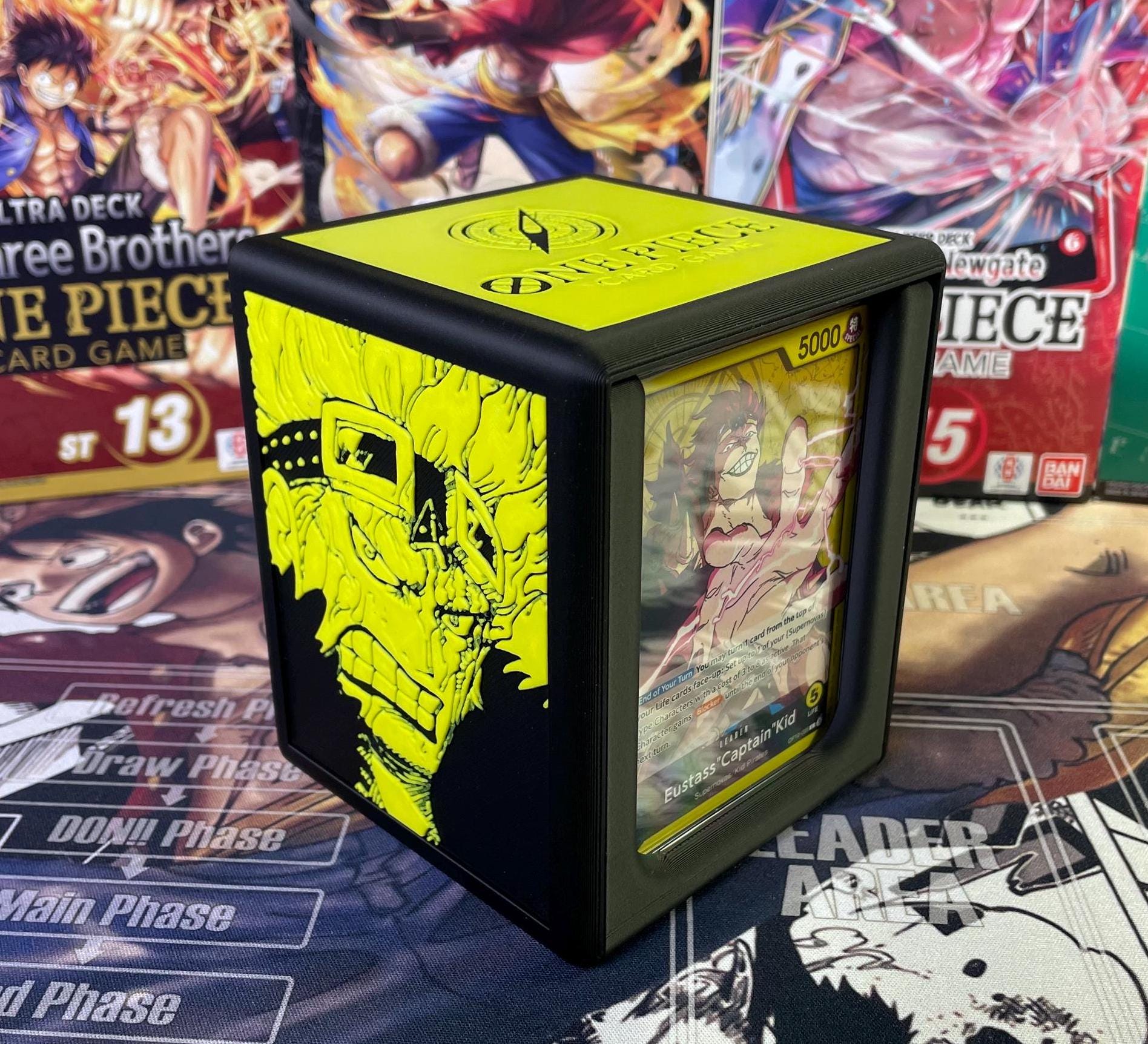 OPTCG DOUBLE WINDOWED Eustass Captain Kid Themed Deck Box!!! - Etsy