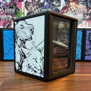 MTG Rin och Seri-tema gångjärnsförsedd Commander-deckbox med mini-snäppning!!!