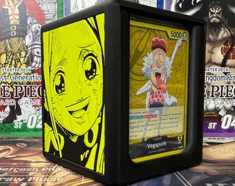 ¡Caja para mazos OPTCG con doble ventana y temática de Jewelry Bonney Egghead!