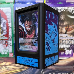OPTCG UP Luffy Themed Double Windowed Display Deck Box With DICE Compartment!!!!
