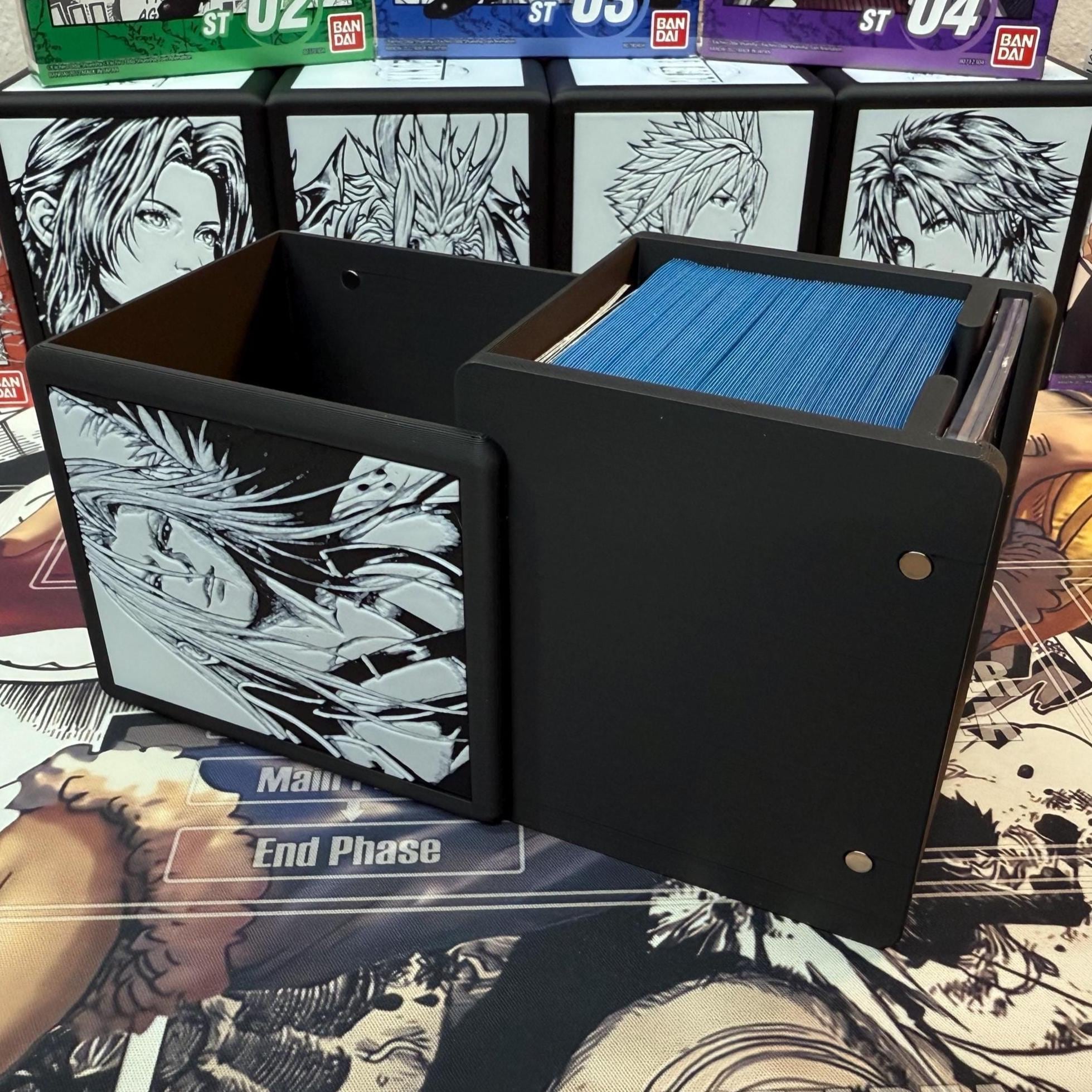 MTG Sephiroth Themed Hinged Commander Deck Box With Mini Snap