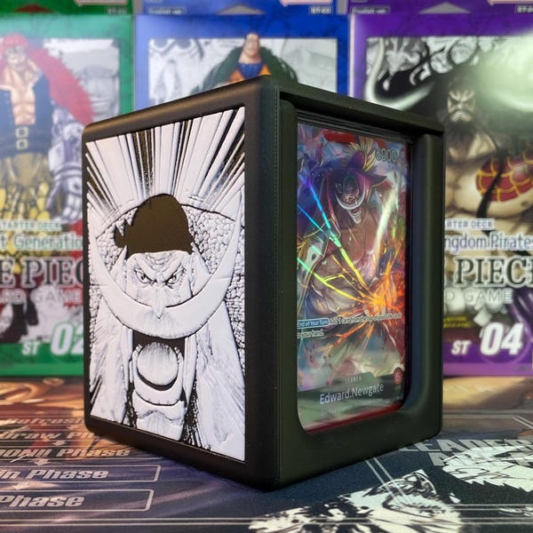 OPTCG DOUBLE WINDOWED Edward Newgate (Whitebeard) Themed Deck Box!!!