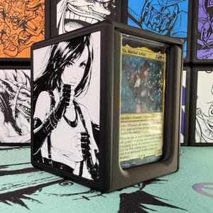 MTG Tifa Themed Hinged Commander Deck Box With Mini Snap!!!