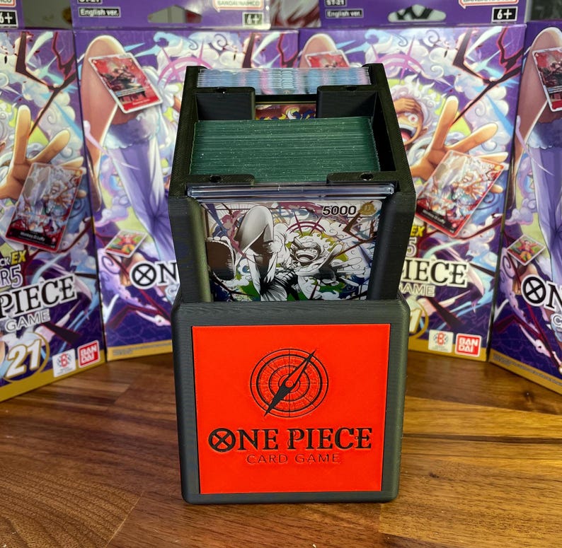 OPTCG DOUBLE WINDOWED Gear 5 Luffy Themed Deck Box!!! afbeelding 6