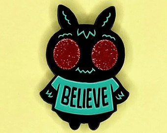 Mothman soft enamel pin