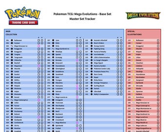 Lista de verificación del set maestro de Megaevolución de Pokémon