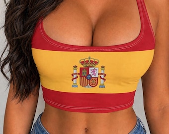 Spain Flag Crop Top