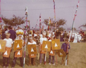 Vintage Photo - Boy Scouts Dressed as Indians - 1970s - Scout O Rama