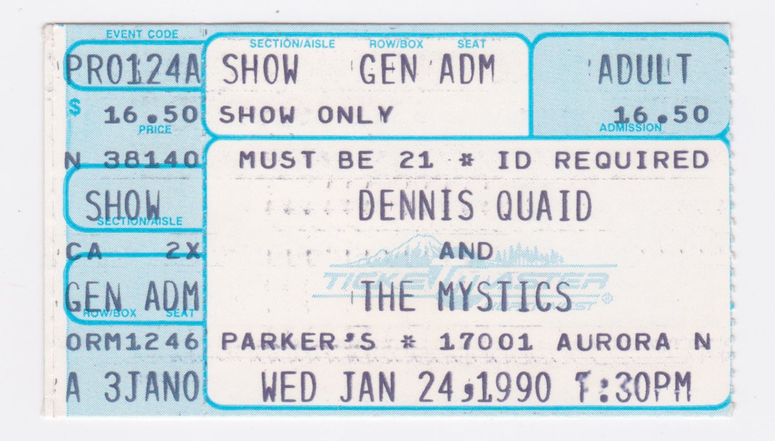 Original Vintage Ticketmaster Concert Ticket Stub Dennis Etsy