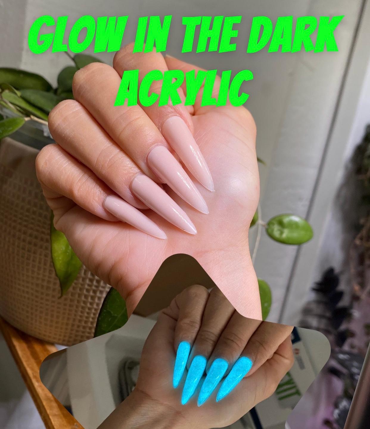 Glam and Glitz 1oz GLOW in the Dark Acrylic Powder