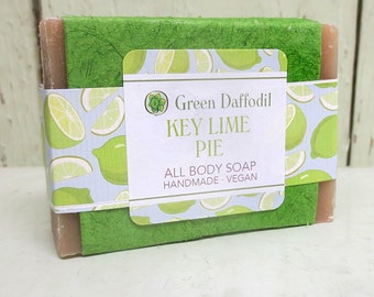 Key Lime Pie Bar Soap - Green Daffodil - All Body - Sweet- Tart - Key West