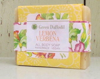 Lemon Verbena Bar of Soap - Green Daffodil - Citrus - Herbal