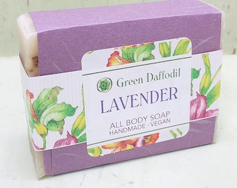 Lavender Bar of Soap - Green Daffodil - Lavender Fields - Lavender Lover - Essential Oil - Herb Garden