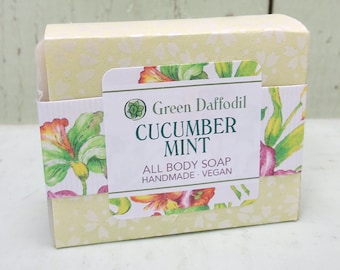 Cucumber Mint Bar of Soap - Green Daffodil - Summertime