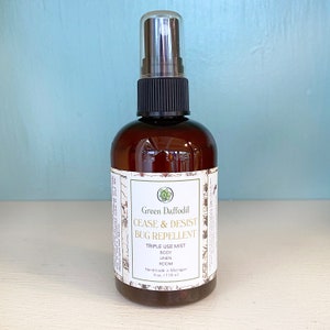 Cease & Desist Bug Repellent Spray - Green Daffodil - VEGAN - 4oz - Lemon Eucalyptus - Mosquito Repellent - Bug Spray