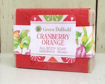 Cranberry Orange Bar of Soap - Green Daffodil