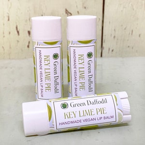 Key Lime Pie Lip Balm Tube Vegan Green Daffodil Key West Lime Vanilla Bild 1