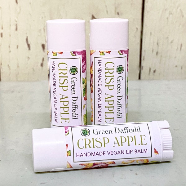 Crisp Apple Lip Balm Tube- Vegan - Green Daffodil