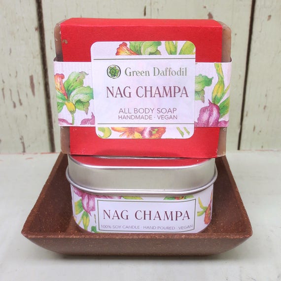 Nag Champa Candle & Soap Dish Kit