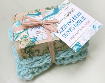 Sleeping Bear Dunes Breeze Soap and Washcloth Kit - Shower Favor - Gift Set