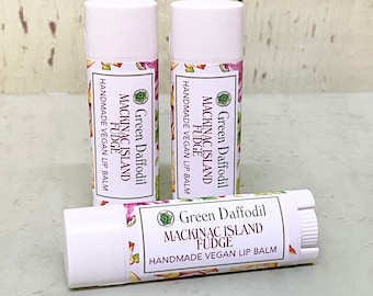 Mackinac Island Fudge Lip Balm Tube- Vegan - Green Daffodil - Moisturize - Yummy