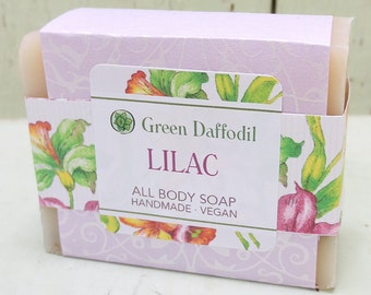 Lilac Bar of Soap - Green Daffodil - Springtime Flower - Garden Lovers