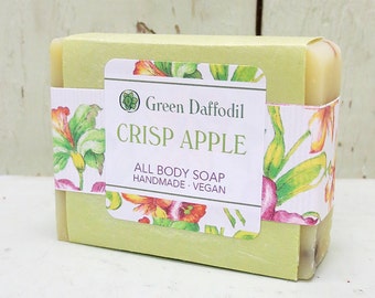 Crisp Apple Bar of Soap - Green Daffodil - Cider Mill - Sweet Fruity