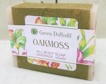 Oakmoss Bar of Soap - Green Daffodil - Unisex -Cologne - Musk