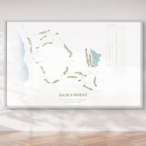 Jacks Point Club | Golf Course Map, Golf Painting, Golf Gift, Course Layout |  Fine Art Print