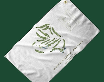 Augusta National Golf Towel, Microfiber Golf Course Map